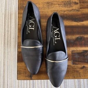 AGL Women's Black Loafers